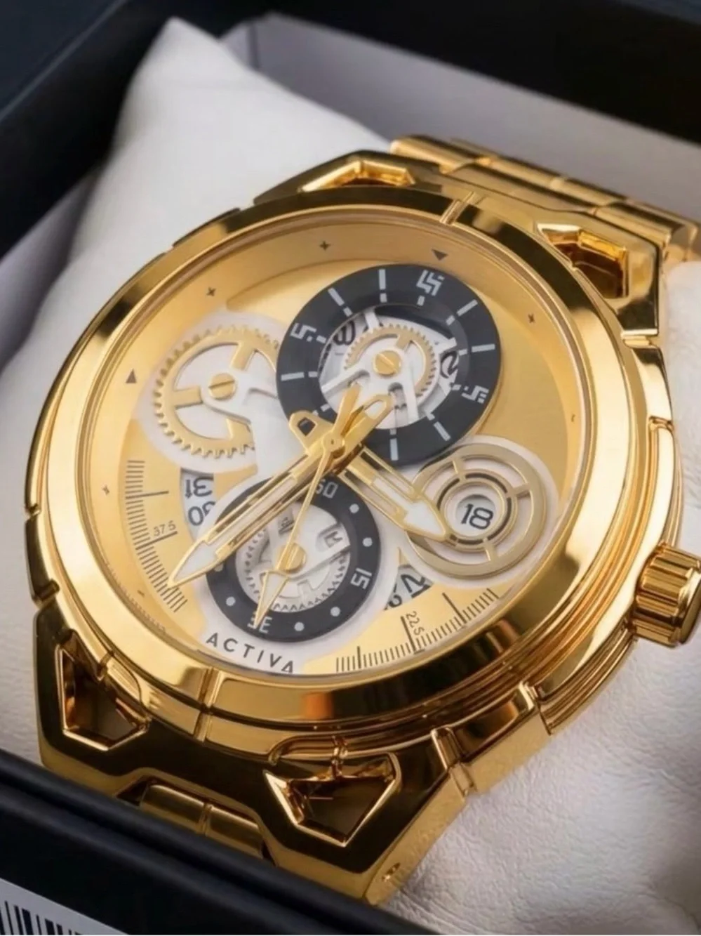 Activa DRIFT x Invicta Skeleton Gold Luxe Edition! 24K Gold & Black Casual Watch